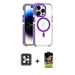 Pilelistore™ İphone 15 Pro Max Kılıf Kozmos Doku Koleksiyonu - Siyah Buffer Cam Ekran Koruyucu + Pvd Metal Kamera Lens -