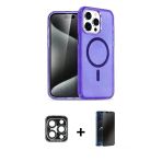 Pilelistore™ İphone 15 Pro Max Kılıf Nova Asil Prime - Siyah 3D Antistatik Hayalet Cam Ekran Koruyucu + Pvd Metal Kamera