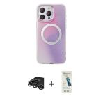 Pilelistore™ İphone 15 Pro Max Kılıf Pusula Form - Şeffaf Pasifik Cam Ekran Koruyucu + Raze Metal Kamera Lens - Tmgı