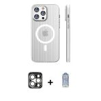 Pilelistore™ İphone 15 Pro Max Kılıf Pusula Minimal Koleksiyonu - Siyah Joko Magic 5D Cam + Pvd Metal Kamera Lens - Gs