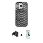 Pilelistore™ İphone 15 Pro Max Kılıf Siluet Form Serisi - Şeffaf Pasifik Cam Ekran Koruyucu + Raze Metal Kamera Lens - G