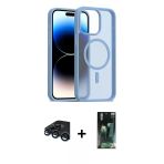 Pilelistore™ İphone 15 Pro Max Kılıf Siluet Minimal Prime - Şeffaf 360 Full Body Arka Koruyucu + Raze Metal Kamera Lens