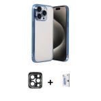 Pilelistore™ İphone 15 Pro Max Kılıf Vadi Minimal - Siyah Bilvis 0.18Mm Plus Cam Ekran Koruyucu + Pvd Metal Kamera Lens