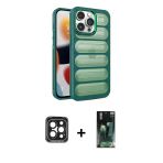 Pilelistore™ İphone 15 Pro Max Kılıf Yadigar Doku Özel Seri - Şeffaf 360 Full Body Arka Koruyucu + Pvd Metal Kamera Lens