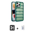 Pilelistore™ İphone 15 Pro Max Kılıf Yadigar Doku Özel Seri - Siyah Bilvis 0.18Mm Plus Cam Ekran Koruyucu + Pvd Metal Ka