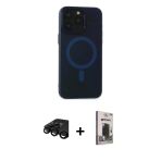 Pilelistore™ İphone 15 Pro Max Kılıf Yadigar Işık - Siyah Bilvis Hayalet Cam Ekran Koruyucu + Raze Metal Kamera Lens - S
