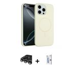 Pilelistore™ İphone 15 Pro Max Kılıf Yankı Form Serisi - Siyah Bilvis 0.18Mm Plus Cam Ekran Koruyucu + Raze Metal Kamera