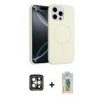 Pilelistore™ İphone 15 Pro Max Kılıf Yankı Form Serisi - Siyah Polymer Nano Ekran Koruyucu + Pvd Metal Kamera Lens - Gı