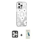 Pilelistore™ İphone 15 Pro Max Kılıf Yörünge Işık Prime - Şeffaf Pasifik Cam Ekran Koruyucu + Pvd Metal Kamera Lens - Gs