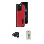 Pilelistore™ İphone 15 Pro Max Kılıf Yörünge Işık Serisi - Siyah Polymer Nano Ekran Koruyucu + Raze Metal Kamera Lens -