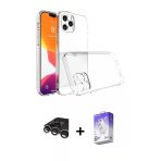 Pilelistore™ İphone 15 Pro Max Kılıf Zirve Doku - Siyah Bilvis 5İn1 3D Magic Cam Ekran Koruyucu + Raze Metal Kamera Lens