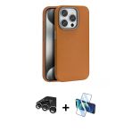 Pilelistore™ İphone 15 Pro Max Kılıf Zirve Modern Prime - Siyah 3D Antistatik Seramik Nano Ekran Koruyucu + Raze Metal K