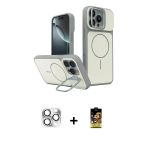 Pilelistore™ İphone 16 Pro Max Kılıf İz Modern Prime - Siyah Buffer Cam Ekran Koruyucu + Pers Alüminyum Kamera Lens - Gs