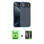 Pilelistore™ İphone 17 Air Kılıf Doruk Form Serisi - Siyah 360 Mat Full Body Arka Koruyucu + Raze Metal Kamera Lens - Gs