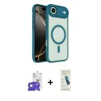 Pilelistore™ İphone 17 Air Kılıf Kıvılcım Prime - Şeffaf Pasifik Cam Ekran Koruyucu + Bilvis Titan Kamera Lens - Gs