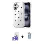 Pilelistore™ İphone 17 Kılıf Yörünge Form - Siyah Joko Magic 5D Cam + Bilvis Titan Kamera Lens - Gs