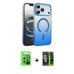 Pilelistore™ İphone 17 Pro Kılıf Ahenk Doku Özel Seri - Şeffaf 360 Full Body Arka Koruyucu + Raze Metal Kamera Lens - Gs