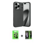Pilelistore™ İphone 17 Pro Kılıf Eksen Form Prime - Şeffaf 360 Full Body Arka Koruyucu + Raze Metal Kamera Lens - Gs