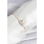 Pilelistore Kuğu Model Zirkon Taşlı Gold Renk Asansörlü Su Yolu Bileklik - Tj-Bb8246