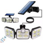 Pilelistore Kumandalı Solar Güneş Enerjili 122 Ledli Hareket Sensörlü Bahçe Aydınlatma Sokak Lambası