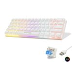 pilelistore Mekanik Gaming Mini Klavye Blue Switch Rgb - Beyaz G508B