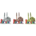Pilelistore- Metal Istanbul Temalı Yöresel Magnet Model 2 - Renkli - standart