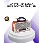 Pilelistore- Nostalji Bluetooth Radyo Fm Am Sw Ahşap Eskitme Tasarım
