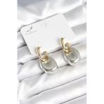 pilelistore Pirinç Damla Model Gümüş Gold Renk Kadın Küpe - TJ-BKP11297