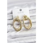 pilelistore Pirinç Gold Renk Damla Model Vintage Kadın Küpe - TJ-BKP11628