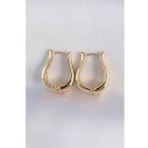 pilelistore Pirinç Gold Renk İçi Boş Gül Küpe - TJ-BKP8976
