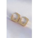 pilelistore Pirinç Gold Renk Kare Küpe - TJ-BKP8986