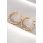 pilelistore Pirinç Gold Renk Zincir Model Halka Küpe - TJ-BKP8970