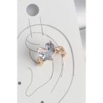 pilelistore Pirinç Gold Renk Zirkon Taşlı Kalp Model Kadın Kıkırdak Küpe - TJ-BKP10578