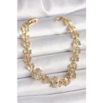 pilelistore Pirinç Gold Renk Zirkon Taşlı Kelebek Model Zincir Kadın Bileklik - TJ-BB6834