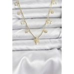 pilelistore Pirinç Gold Renk Zirkon Taşlı Kutup Yıldızı Model Kadın Kolye - TJ-BKO10649