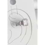 pilelistore Pirinç Gümüş Renk Kare Zirkon Taşlı Kadın Kıkırdak Model Küpe - TJ-BKP10560