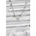 pilelistore Pirinç Gümüş Renk Yonca Model Kadın Kolye - TJ-BKO10651