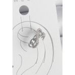 pilelistore Pirinç Gümüş Renk Zirkon Taşlı Zincir Sonsuzluk Model Kadın Kıkırdak Küpe - TJ-BKP10553