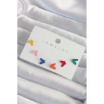 pilelistore Pirinç Rengarenk Mineli Minimal Kelebek Küpe Seti - TJ-BKP9318