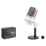 Pilelistore Profesyonel Mikser Kontrollü Gaming Rgb Mikrofon 24 Bit Çinko Alaşım Gövde Type-C - Beyaz Me6sw