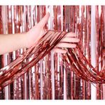 pilelistore Rose Gold Püsküllü Kapı Perdesi - Parti, Bekarlığa Veda, Doğum Günü 1x2 m