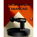 Pilelistore- Şarjlı Kas Masaj Aleti 6 Kademe 4 Başlık Derin Doku Ems Titreşim Sporcu Masaj Tabancası