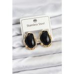 pilelistore Siyah Damla Model Pirinç Vintage Kadın Küpe - TJ-BKP11612