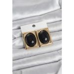 pilelistore Siyah Kare Model Vintage Gold Renk Kadın Küpe - TJ-BKP11672