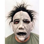 pilelistore Siyah Saçlı Michael Myers Lateks Yüze Tam Yapışan Et Maske Korku Maskesi