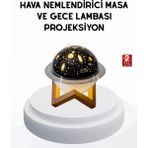 Pilelistore- USB Mini Hava Nemlendirici ve Projeksiyon Lamba – Taşınabilir, Sessiz, Dekoratif Aromaterapi Cihazı - Renkli - standart