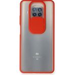 pilelistore Xiaomi Mi 10T Lite Palm Buzlu Kamera Sürgülü Silikon Kırmızı Kılıf