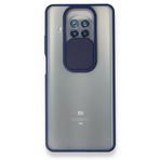 pilelistore Xiaomi Mi 10T Lite Palm Buzlu Kamera Sürgülü Silikon Lacivert Kılıf