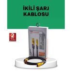 Pilelistore- Yüksek Hızlı 65W Güç Çıkışlı Çoklu Cihaz Uyumlu Şarj Kablosu