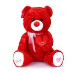 Pilelistore Yumoş Ayı 47 Cm Kırmızı Sevgiliye Hediye Kalpli Pelüş Ayı